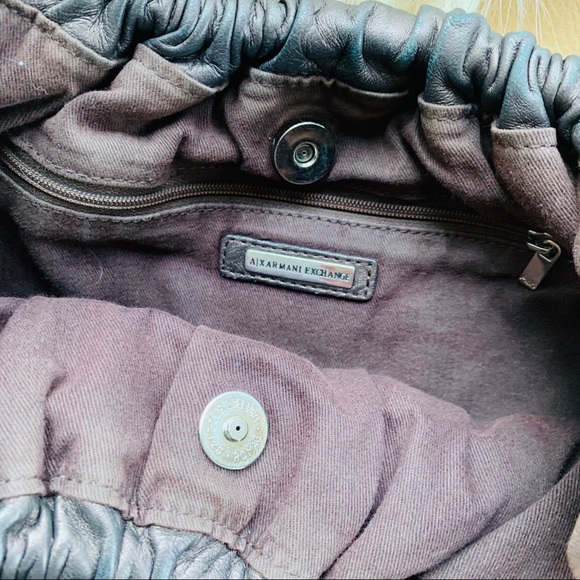 Armani Exchange leather shoulder bag, bow front - Picture 5 of 8